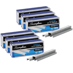 S.F. 4 Premium Staples, 1-4" Length, 210 Per Strip, 5000 Per Box, 6 Boxes