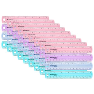 6" Plastic Ruler, Assorted Colors (No Color Choice), Pack of 36