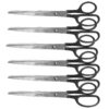 Contract Stainless Steel Scissors 9", Black, Pack of 6