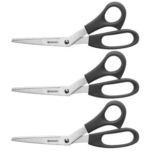 All Purpose Value Scissors, 8" Bent, Assorted Colors, Pack of 3