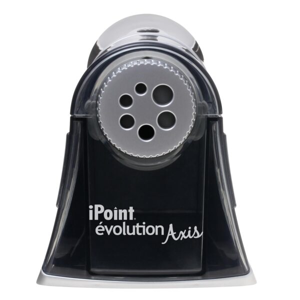 iPoint Evolution Axis Heavy Duty Electric Pencil Sharpener, Black-Silver