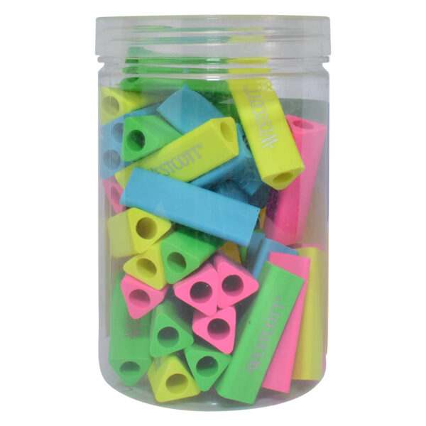 Erasers Fun Pack, Assorted Colors, 40 Per Pack, 2 Packs