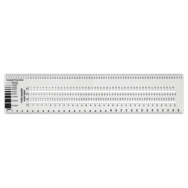 Graphic Arts Ruler, 3" x 12", Pack of 2