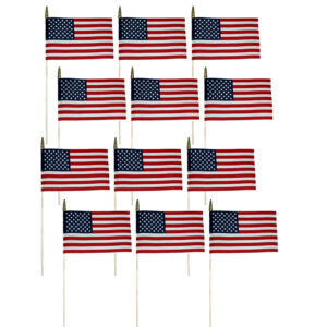 Verona Brand U.S. Miniature Flag, 8" x 12", Pack of 12