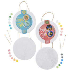 Paintable Circle Hanging Canvas Wall Art 2-Pack