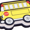 Magnetic Whiteboard Eraser, School Bus, Pack of 6