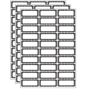 Die-Cut Magnetic Foam Black & White Dots Labels-Nameplates, 30 Per Pack, 3 Packs