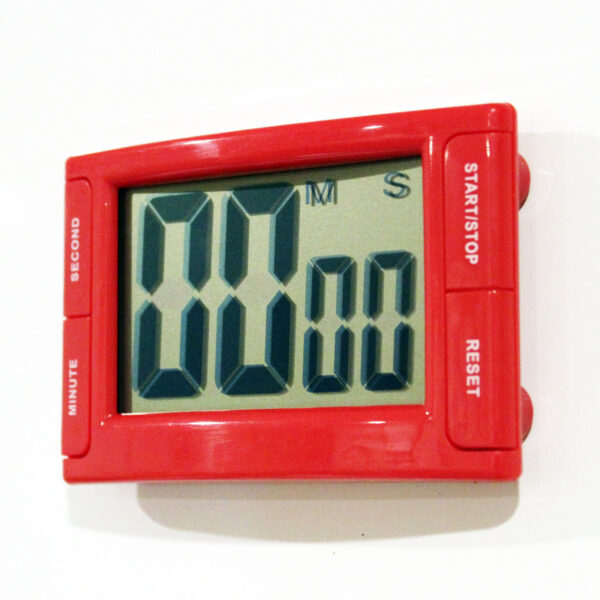 Big Red Digital Timer 3.75" x 2.5" with Magnetic Backing and Stand, Pack of 2