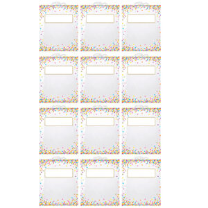 Hanging Confetti Pattern Storage-Book Bag, 10.5" x 12.5", Pack of 12