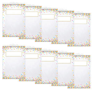 Hanging Confetti Pattern Storage-Book Bag, 11" x 16", 5 Per Pack, 2 Packs