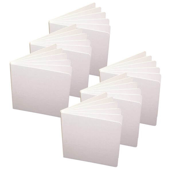 Blank Chunky Board Book, 5" x 5", White, Pack of 6