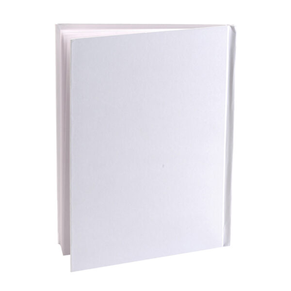 Blank Hardcover Book, White Pages, 5" x 4" Portrait, 14 Sheets-28 Pages, Pack of 12