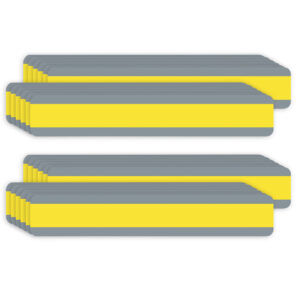 Double Wide Sentence Strip Reading Guide, 1-1-4" x 7-1-4", Yellow, 12 Per Pack, 2 Packs