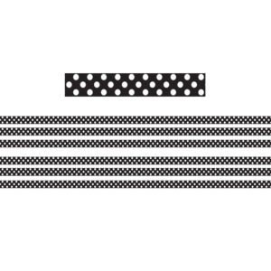 Mini Magnetic Magi-Strips, B-W Dots, 24 Feet Per Pack, 6 Packs