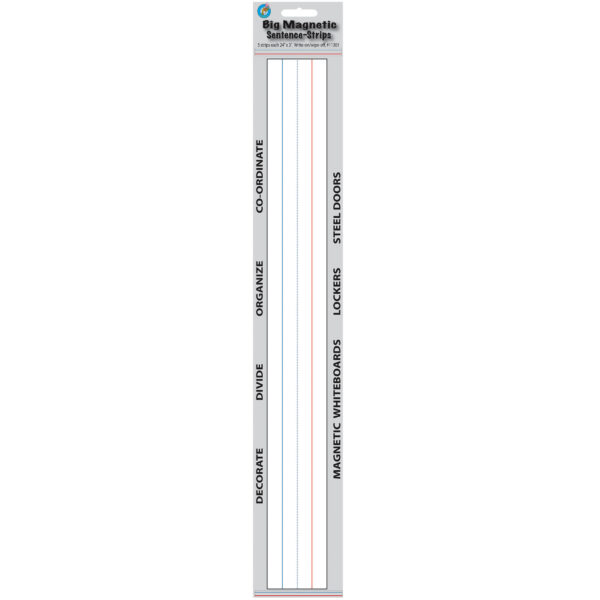 Big Magnetic Sentence Strips, 3" x 24", Pack of 5