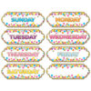 Magnetic Die-Cut Timesavers & Labels, Confetti Days of the Week, 8 Per Pack, 6 Packs