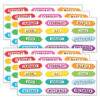 Magnetic Die-Cut Timesavers & Labels, Months of the Year, White Polka Dots On Assorted Colors, 12 Per Pack, 6 Packs