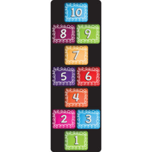 Smart Poly, The Original Fun Mat, Mat Runner, 15.5" x 47", Numbers 1-10, Chalk loop