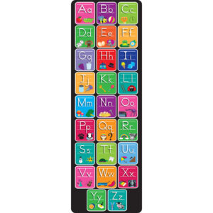 Smart Poly, The Original Fun Mat, Mat Runner, 15.5" x 47", Alphabet and Matching Pictures