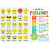 Placemat Studio Smart Poly How Are You Feeling Learning Placemat, 13" x 19", Single Sided, Pack of 10