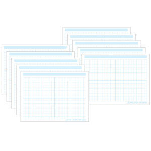 Smart Poly PosterMat Pals Space Savers, 13" x 9-1-2", 1-2" grid Blocks 468 Blocks, Pack of 10