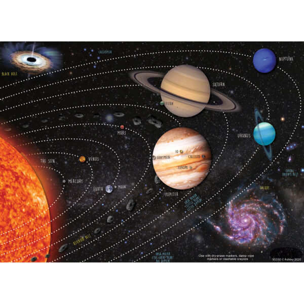 Smart Poly PosterMat Pals Space Savers, 13" x 9-1-2", Solar System, Pack of 10