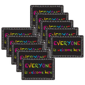 Computer Mouse Pad, 8" x 10", Everyone is Welcome Here, Chalk Loop, Pack of 10