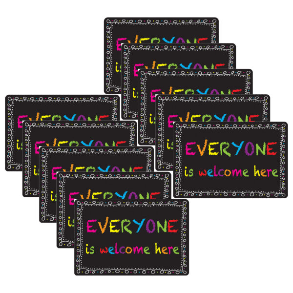 Computer Mouse Pad, 8" x 10", Everyone is Welcome Here, Chalk Loop, Pack of 10