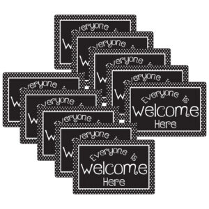 Computer Mouse Pad, 8" x 10", Everyone is Welcome Here, BW Dots, Pack of 10