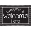 Computer Mouse Pad, 8" x 10", Everyone is Welcome Here, BW Dots, Pack of 10