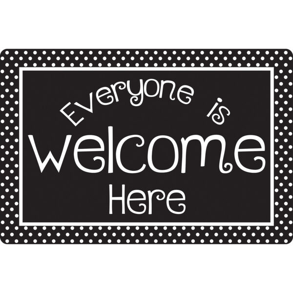 Computer Mouse Pad, 8" x 10", Everyone is Welcome Here, BW Dots, Pack of 10