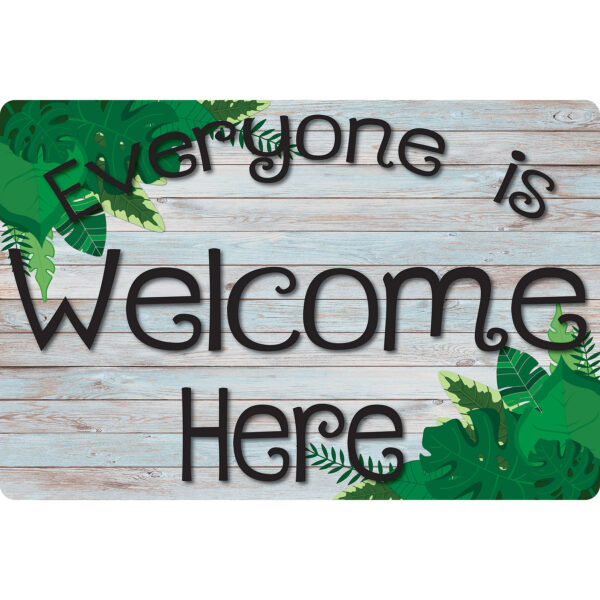 Computer Mouse Pad, 8" x 10", Everyone is Welcome Here, Beech Wood, Greenery, Pack of 10