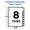 Big Tab Insertable Dividers, Buff Paper, 8-Tab Set, Multicolor, 12 Sets