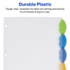 Insertable Style Edge Plastic Dividers, 5-Tab Set, Multicolor, 6 Sets