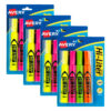 Hi-Liter Desk-Style Highlighters, Assorted Colors, Smear Safe, Nontoxic, 4 Per Pack, 4 Packs