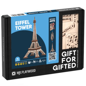 Eiffel Tower Wooden 3D Model, STEM Building Kit