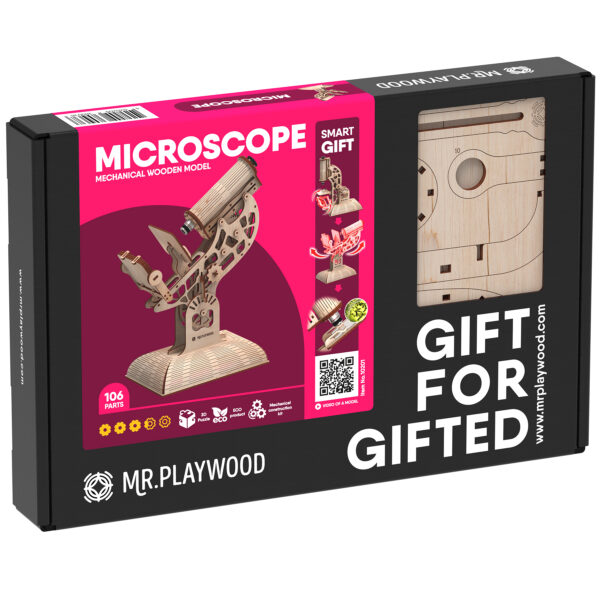 Microscope Mechanical Wooden 3D STEM Model