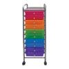 10-Drawer Rolling Cart, Multicolor