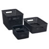 Plastic Weave Bin, Medium, Black