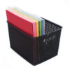 Plastic Weave Bin, Large, Black