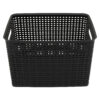 Plastic Weave Bin, Large, Black