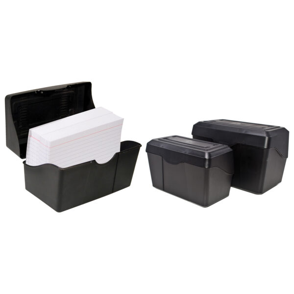 Black Index Card Holder, 4" x 6", Pack of 6