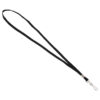 Deluxe Lanyard with J-Hook, Black, Box of 100