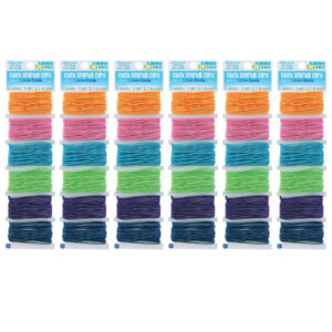 Thick Sparkle Elastic Cord, 6 Colors, 18 Yards Per Pack, 6 Packs