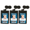 ID Neck Pouch Badge Holder, Vertical, Adjustable Cord, 4" x 2-1-4" Insert, Black, Pack of 3