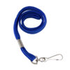 Flat Lanyard with J Hook, Blue, Pack of 100