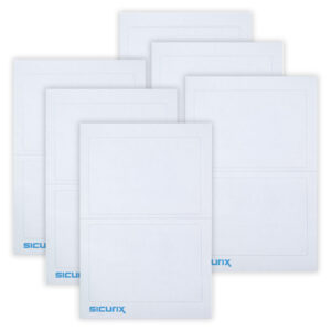 Plain Adhesive Badges, White, 100 Per Pack, 6 Packs