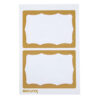 Adhesive Badges, Gold Border, 100 Per Pack, 6 Packs