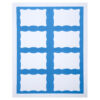 Adhesive Badges, Blue Border, Pack of 200