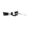 Hook & Loop Breakaway Safety Lanyard, Flat Style, Black, Pack of 12